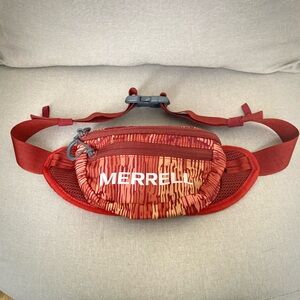 🔥 Merrell Trail Waist Pack Belt Bag Running Hiking Red Pattern